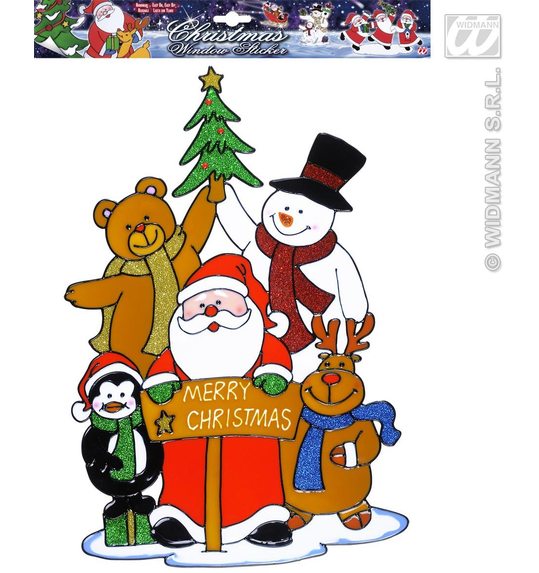 Merry Christmas Santa\'S Familie Venster Sticker